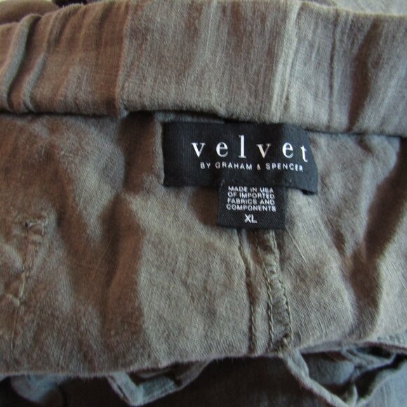 NEW Velvet by Graham & Spencer Linen Wide Leg Pants XL - Picture 2 of 6